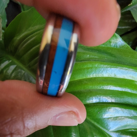 Mosaic Stainless steel ring/band. Size 8. NwT* - Picture 2 of 6